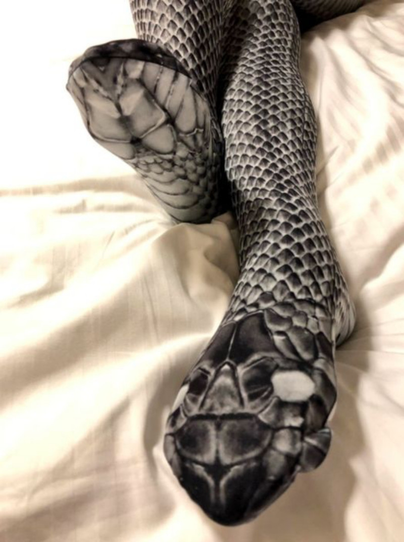 日本一名女網友的床上，驚現跟腿一樣粗壯的雙頭黑蛇，照片PO上網後，嚇壞一票網友。   圖／翻攝網路