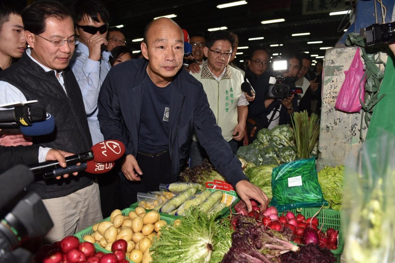 韓國瑜視察十全果菜市場。   圖：高雄市政府／提供
