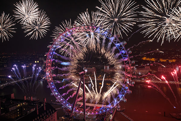 去年倫敦跨年煙火秀。   圖/取自Jack Taylor/Getty Images