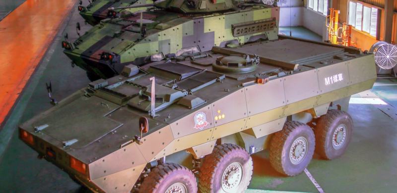 30公厘鏈砲雲豹八輪裝步戰鬥車2019全面量產，預計生產284輛。（圖為原型車）   圖：翻攝國防部網站