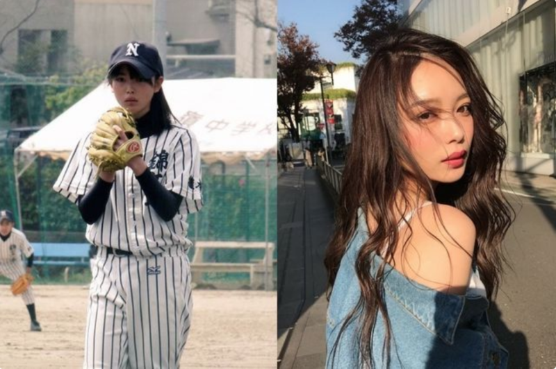 日本棒球美少女竹本萌瑛子。   圖／取自竹本推特