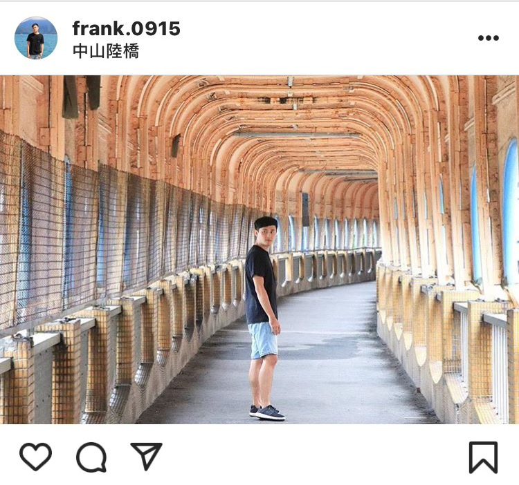 「中山陸橋」復古的天橋造型，吸引許多人電影、廣告前來取景。   圖：翻攝自instagram frank.0915／開放權限