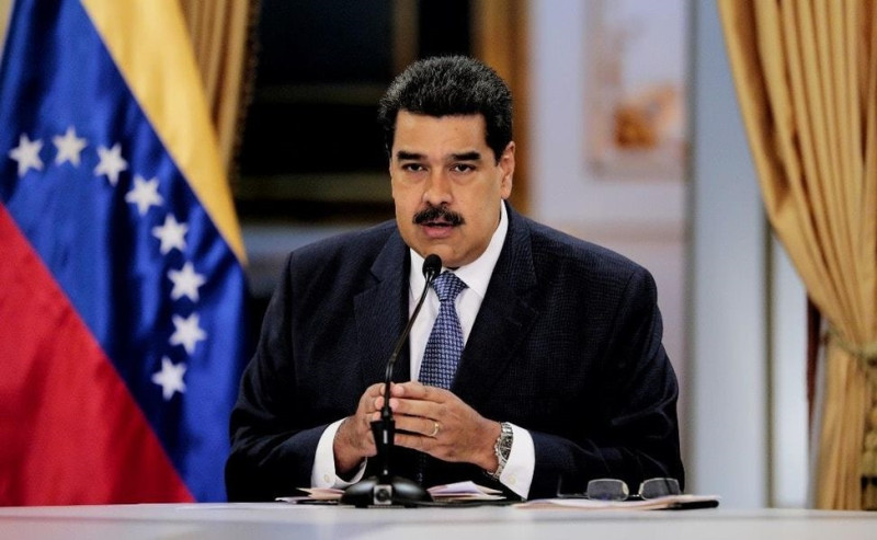 委內瑞拉國民議會5日宣告，馬杜洛的第2個6年總統任期不合法。   （圖取自twitter.com/nicolasmaduro）