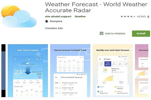 名為「WeatherForecast--World Weather Accurate Radar」的免費應用程式，遭控過度收集用戶數據。   