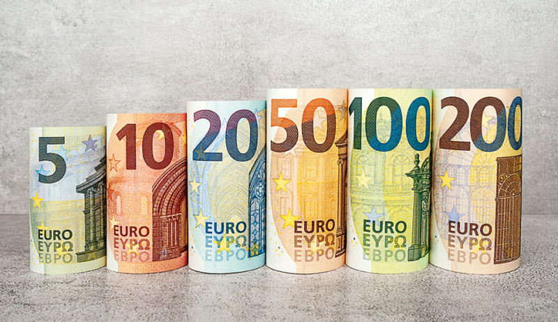 歐元是世界主要貨幣之一，市面上較為流通的紙鈔裡並沒有500歐元紙鈔。   圖：翻攝歐洲央行官網