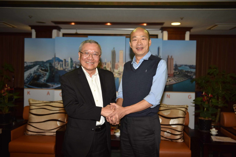 中油董事長戴謙拜訪高雄市長韓國瑜。   圖：高雄市新聞局提供