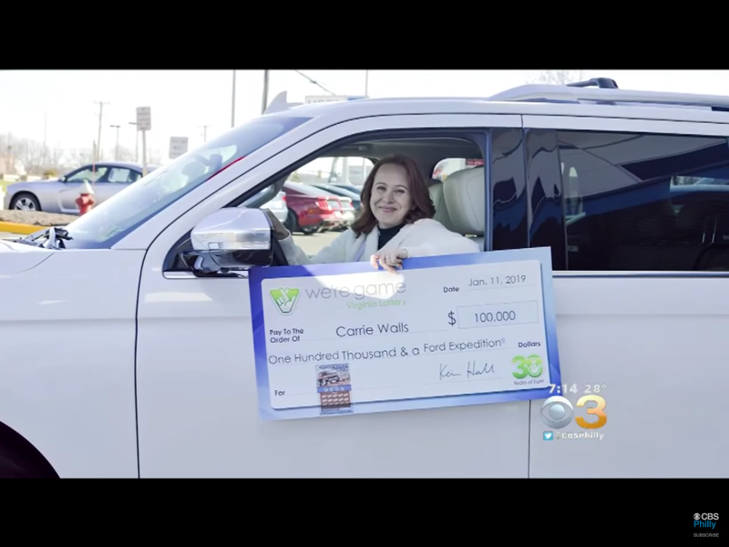 除了10萬美元，華爾斯還贏得一輛福特（Ford）Expedition休旅車。   圖：翻攝自Youtube