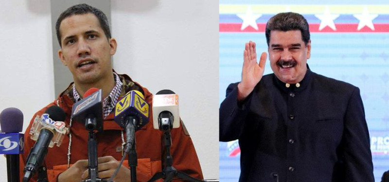 委內瑞拉總統選舉爆爭議，包括美國在內都不承認馬杜洛(圖右)的正當性，考慮承認反對派瓜伊多(圖左)。   圖：翻攝馬杜洛、瓜伊多臉書/新頭殼合成