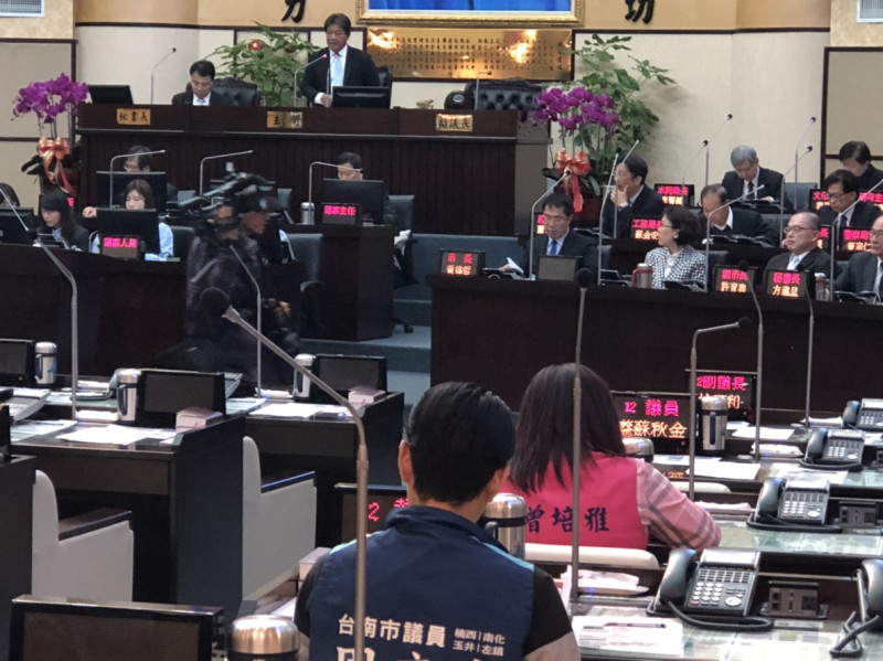 第3屆台南市議會召開第1次臨時會。   圖 : 黃博郎/攝