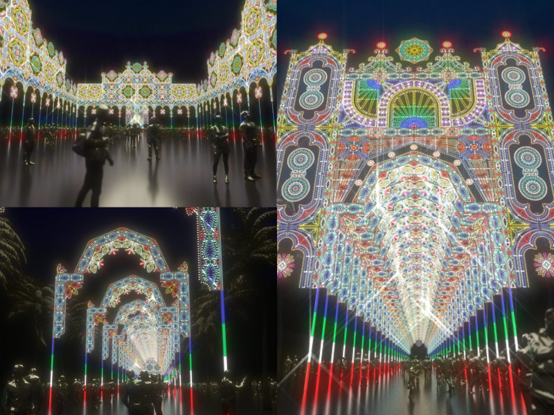 台北市政府今年推出「 2019 台北光之饗宴」，引進在歐洲、美國、日本、韓國等跨年活動展出的 Luminarie 光雕展，長達 300 公尺的華麗光廊，將於大年初一登場。   圖：nownews提供