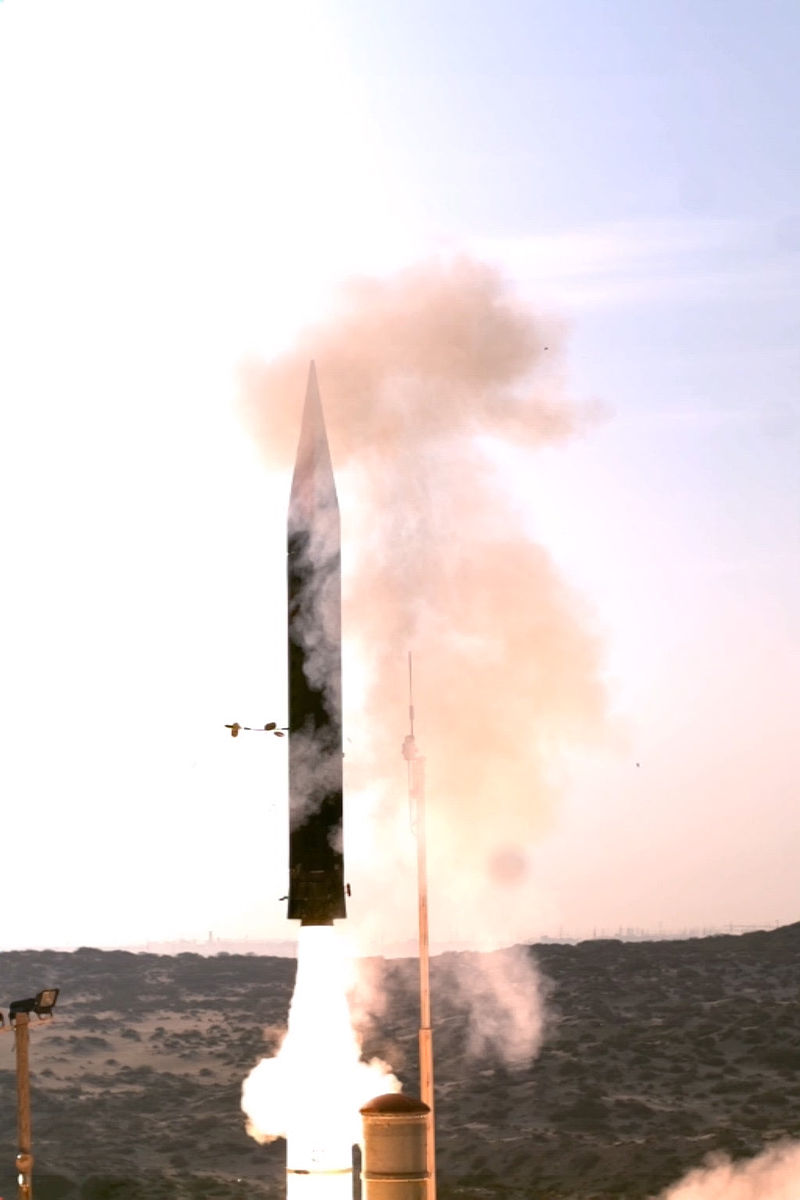 以色列和美國共同研發的飛箭三型（Arrow 3）彈道飛彈攔截系統。   圖：翻攝維基百科