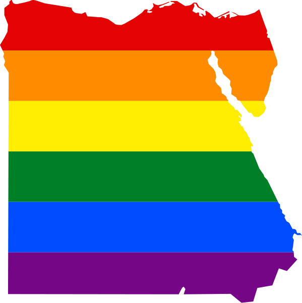 埃及當局打擊LGBTQ，甚至連採訪男同志的電視台主播也都被判處1年有期徒刑   圖：埃及彩虹地圖　Darwinek提供　licensed under the Creative Commons Attribution-Share Alike 3.0 Unported license　