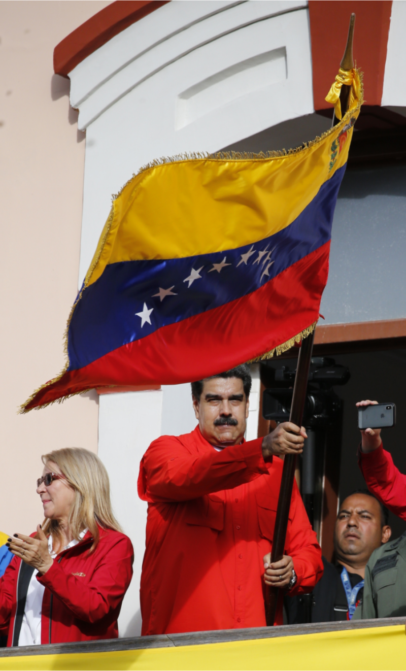 馬杜洛（Nicolas Maduro）除宣布與美國斷交，也呼籲軍方維持團結和紀律。   圖：達志影像/美聯社