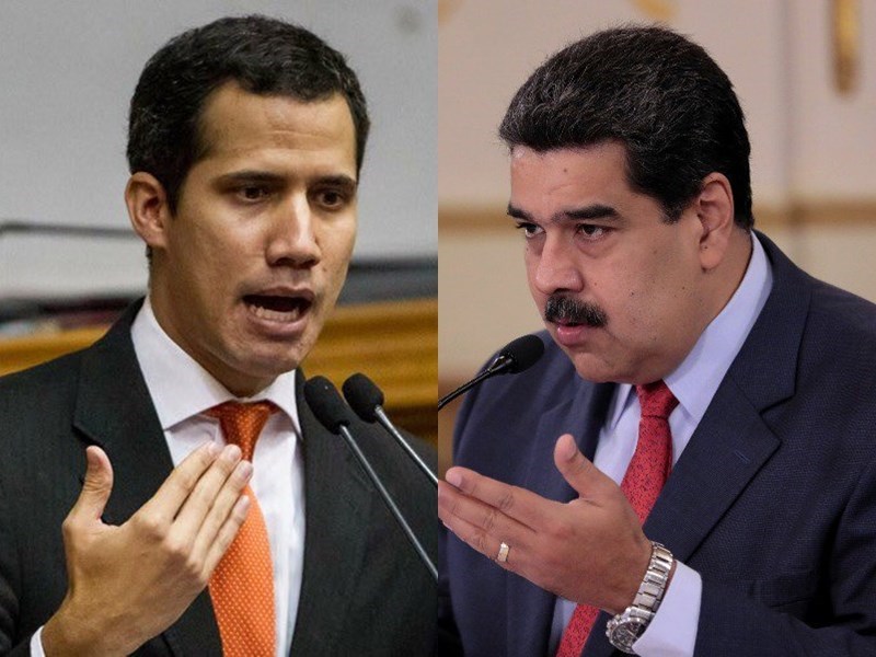 歐洲聯盟26日對委內瑞拉下最後通牒，限令在8天內舉行新選舉。左圖為委內瑞拉國民議會主席瓜伊多，右圖為委內瑞拉總統馬杜洛。   （左圖取自twitter.com/jguaido，右圖取自twitter.com/NicolasMaduro）