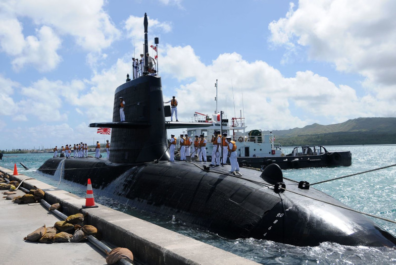 媒體報導，國造潛艦的外觀構型像是「日本蒼龍級潛艦」。   圖：翻攝自維基百科（Jeffrey Jay Price, U.S. Navy）