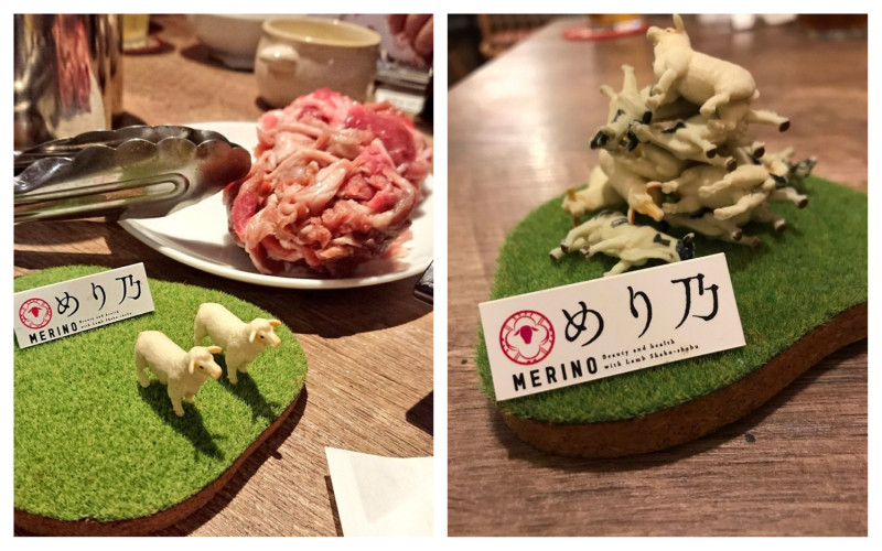 日本吃到飽餐廳推出新服務，隨肉送上動物模型，讓客人可以看見自己吃下的成果。   圖／翻攝自推特
