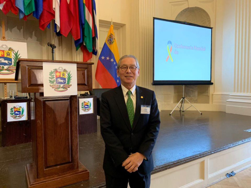 高碩泰美東時間出席在華府「美洲國家組織」總部舉辦的「委內瑞拉人道危機全球會議」。   圖：駐美代表處