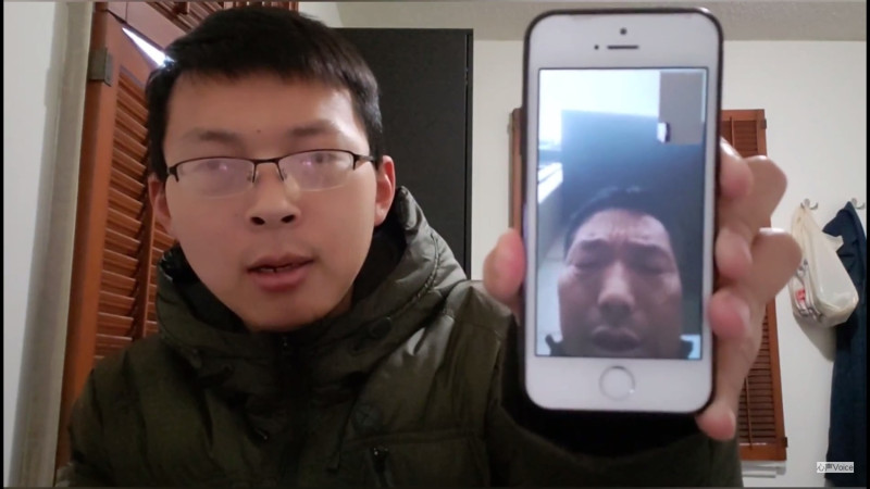 一名居住在美國的中國男網友先前在YouTube帳號「Vlog心聲」發表支持台灣自由民主等言論受到關注。   圖：翻攝自Vlog心聲