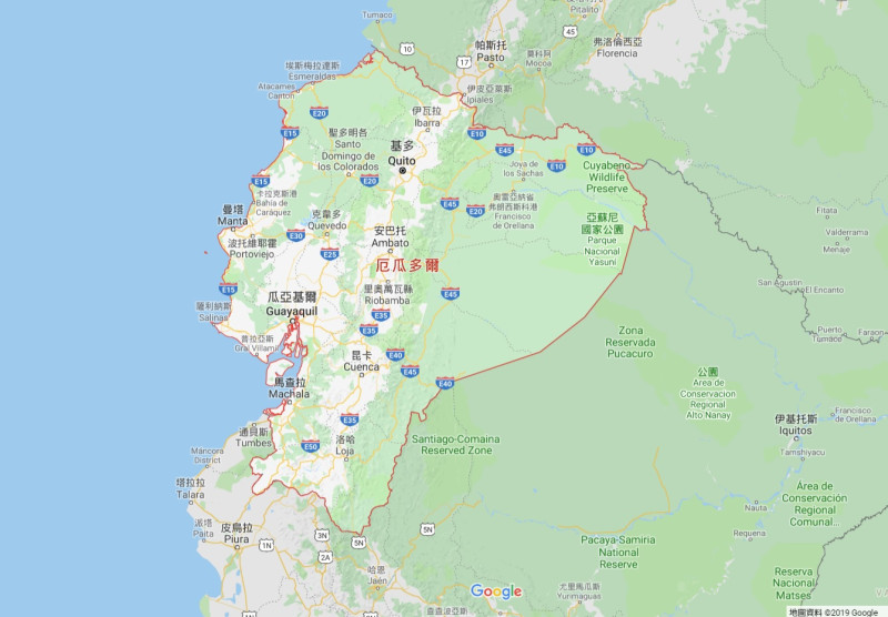 厄瓜多發生規模7.7強震。   圖：翻攝google map