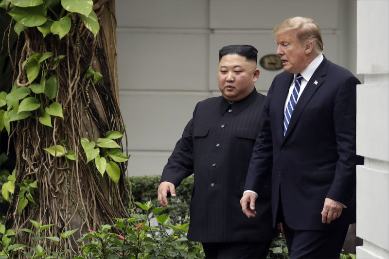 美國總統川普和北韓領導人金正恩早上還好好的，怎麼下午說變就變？   圖：達志影像/美聯社