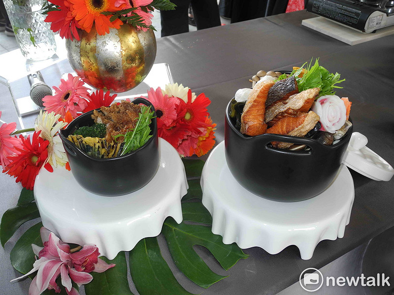 鶯歌陶博館今年「甕藏春之梅－醃脆梅活動」的梅甕年度設計款「大漢鍋」，大梅甕可烹煮小火鍋，小梅甕可裝盛丼飯或泡麵。    圖：王峻昌/攝