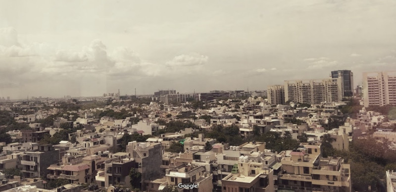 印度首都新德里郊區的古爾岡（Gurugram）。   圖：擷取自Google Map