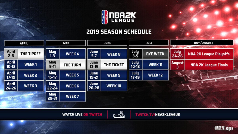 《NBA 2K聯盟》將在4月開打。   圖：翻攝自 nba2kleague推特