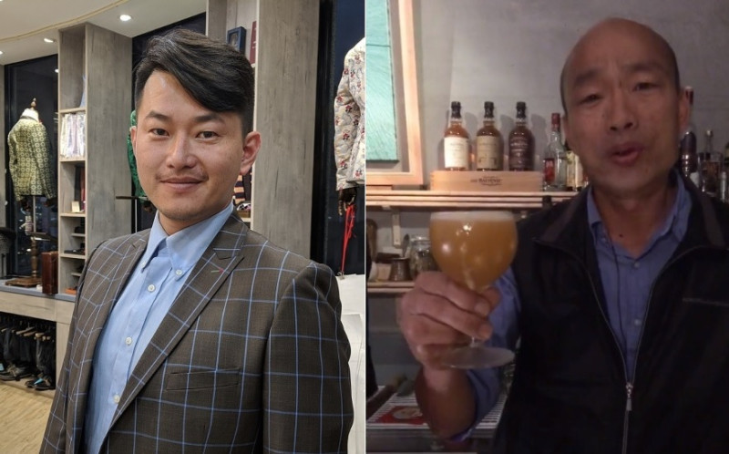 左：基進黨發言人陳柏惟；右：高雄市長韓國瑜   圖：新頭殼合成