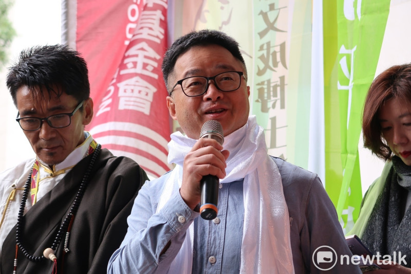 民進黨秘書長羅文嘉7日出席支持西藏活動。   圖：林朝億/攝