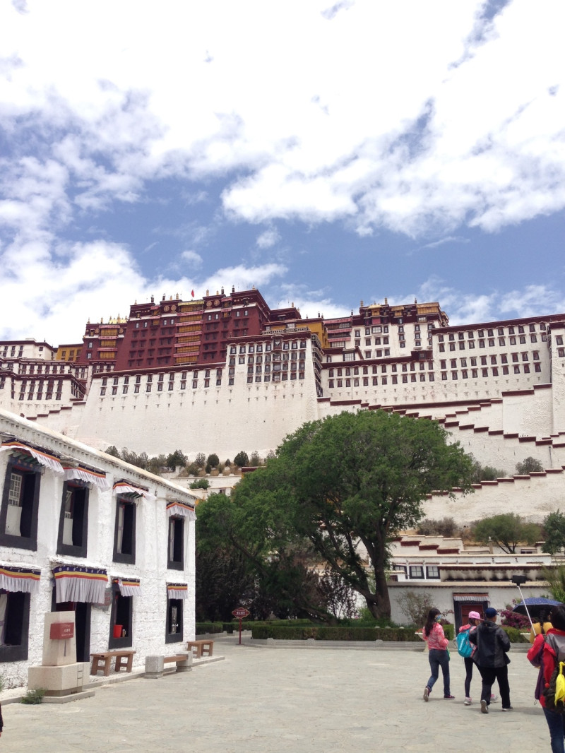 坐落於海拔3,700公尺的拉薩布達拉宮，是西藏著名的世界文化遺產。   圖：葉宜哲/提供