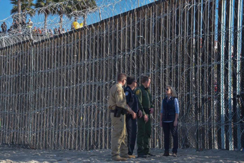 美國川普政府持續興建美墨邊境牆，希望爭取更多預算。   圖：翻攝自美國國土安全部臉書
