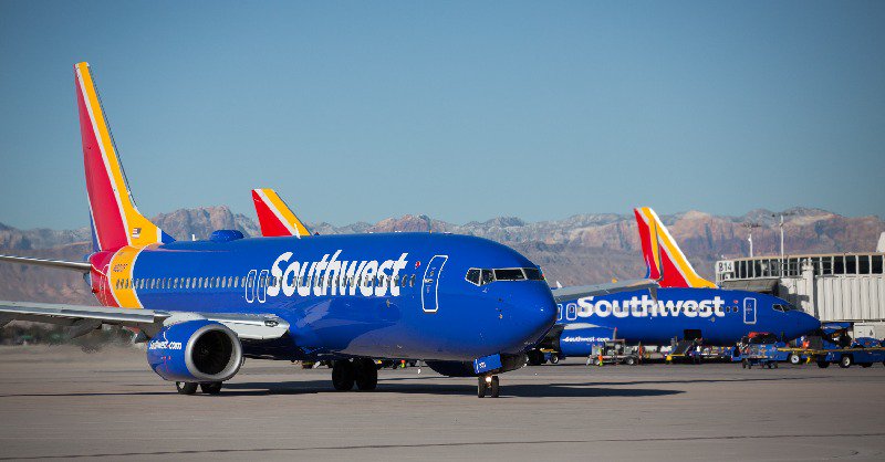美國宣布停飛波音737 MAX 8與MAX 9客機，包括西南航空也有同型機遭到禁飛。   圖：翻攝自西南航空推特