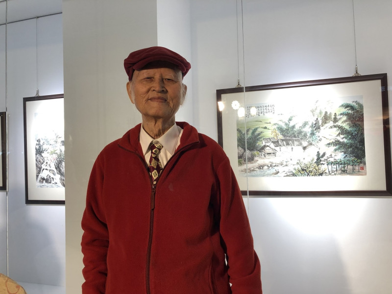 柯耀東的畫作在中友時尚藝廊展出。   圖：中友時尚藝廊提供