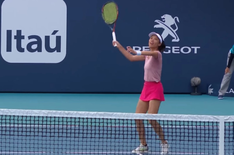 台灣網球一姊謝淑薇今日成功力抗強敵大坂直美，賽後受訪時情緒相當激動，喜極而泣的說：「我做到了！」   圖：翻攝自youtube。　