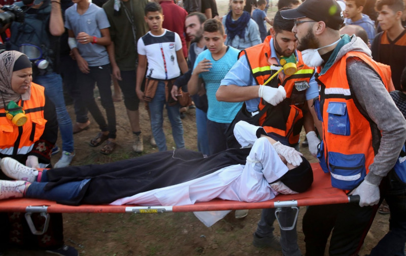 以色列部隊開火造成3名巴勒斯坦人喪命。   圖/翻擲自AJ+推特