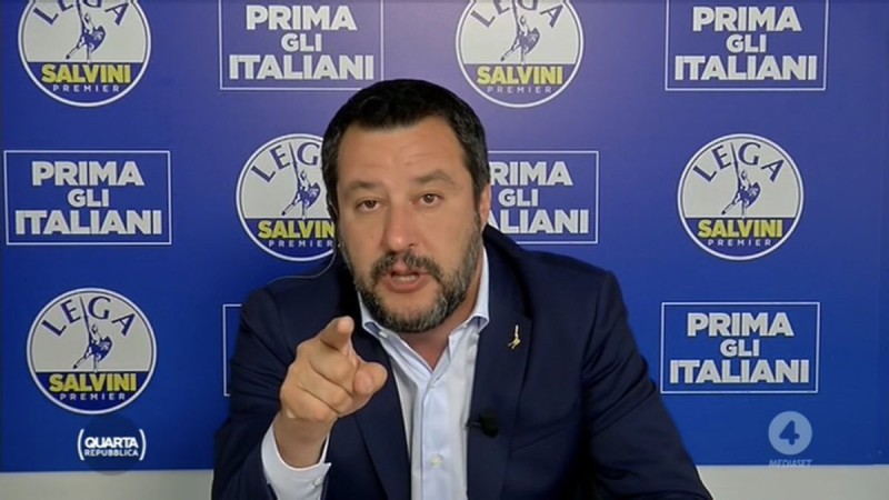 義大利副總理暨內政部長的5星運動領袖薩爾維尼，邀請全歐洲各國右翼民族主義政黨，5月18日來大遊行。   圖：翻攝自薩爾維尼推特