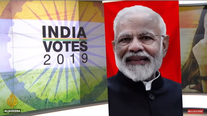 印度大選11日正式開始，該場選舉被視為對現任總理莫迪（圖）政府表現滿意與否的公投。   