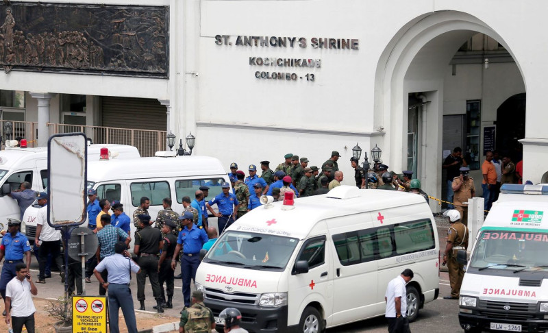 斯里蘭卡首都可倫坡（Colombo）在今(21)日發生至少6起的連環爆炸案。   圖：路透社/達志影像