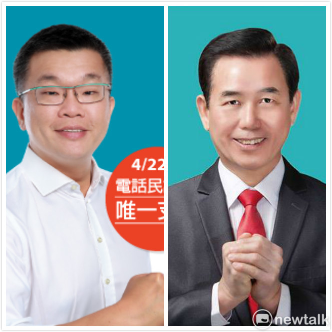 立法院副院長蔡其昌（左）與市議員吳敏濟（右）的初選民調，由蔡其昌勝出。   新頭殼合成