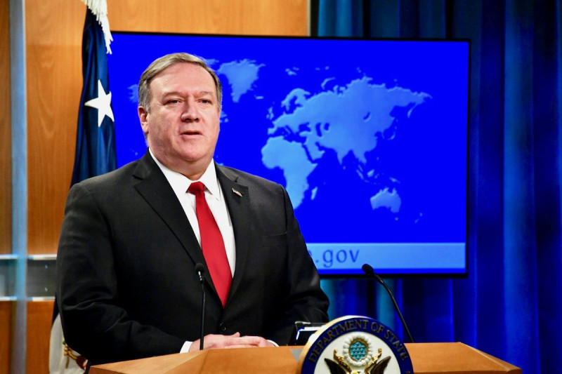 美國制裁伊朗，但給予8個國家180天豁免期，媒體報導，美國務卿蓬佩奧將在22日宣布中止制裁豁免消息。   圖：翻攝自蓬佩奧推特