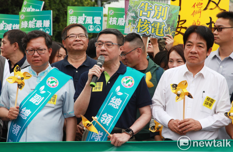 卓榮泰強調執政黨會負起責任，不會讓台灣有缺電疑慮，一定會極力發展新綠能、新能源，來取代核電。   圖：林昀真/攝