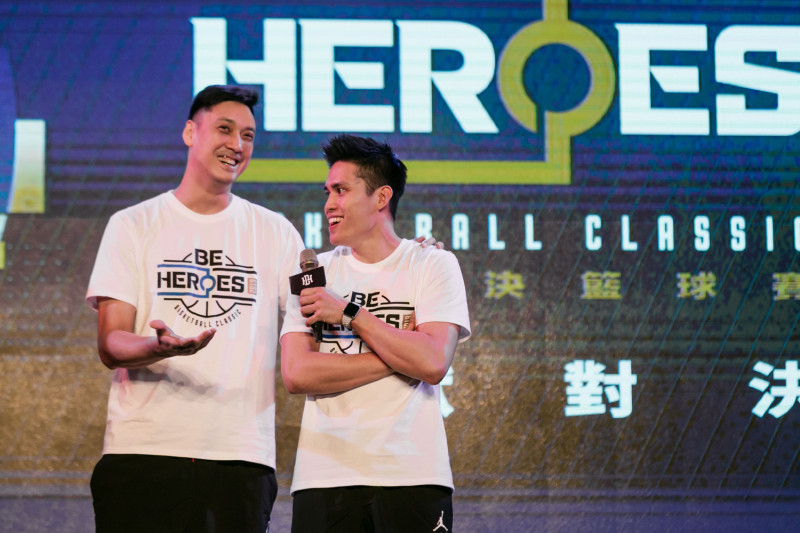 2019 BE HEROES 經典系列賽3日在台北舉行賽前記者會。田壘(左)、陳盈駿。   圖／主辦單位提供