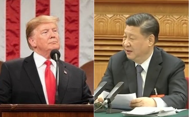 美國總統川普（左）和中國國家主席習近平（右）藉G20高峰會進行會談。   圖：新頭殼合成