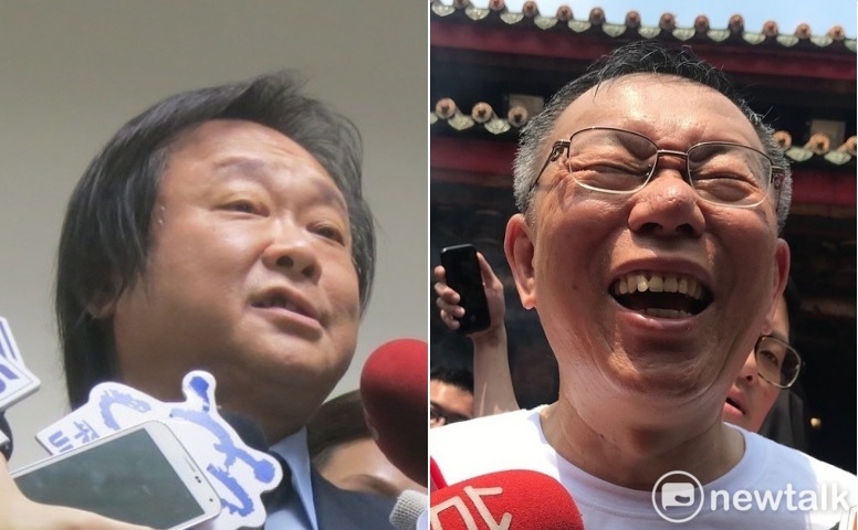 民進黨台北市議員王世堅（左）、台北市長柯文哲（右）   圖：新頭殼合成