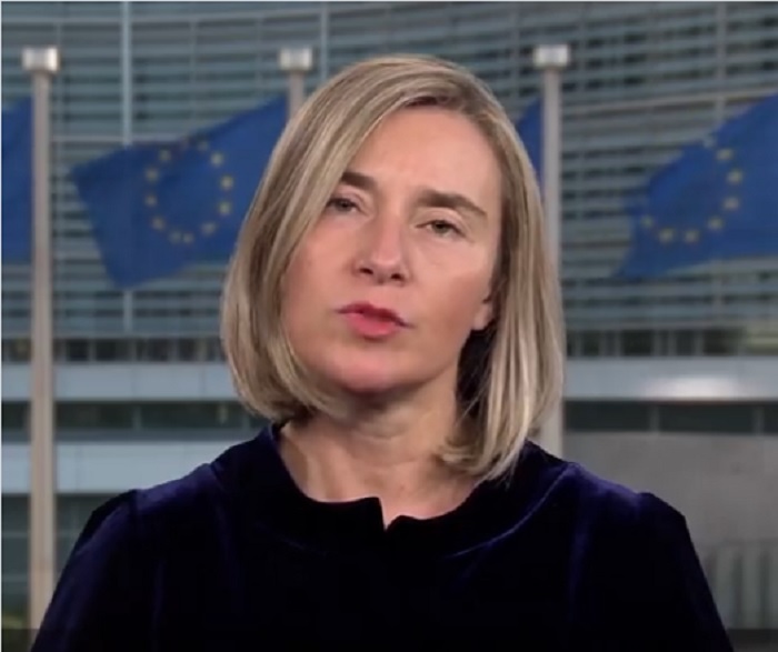 歐盟外交和安全政策高級代表茉格里尼（圖）與英國、法國與德國外長發表聲明表示，歐洲不接受伊朗任何形式的最後通牒。   圖：翻攝Federica Mogherini臉書