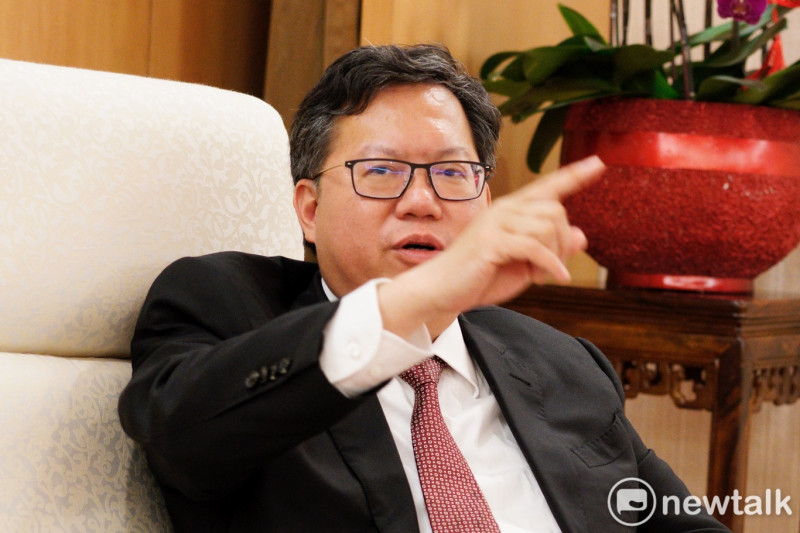 桃園市長鄭文燦接受《新頭殼》專訪。   圖：張良一/攝