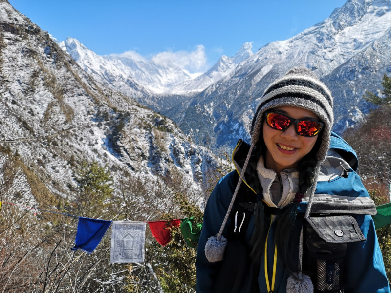 登上世界第五高峰 詹喬愉台灣女性第一人。   圖／彥恩國際提供