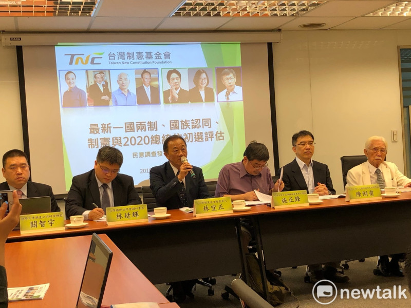 台灣制憲基金會今（17）日發布最新市話憲政民調。   圖：謝莉慧/攝