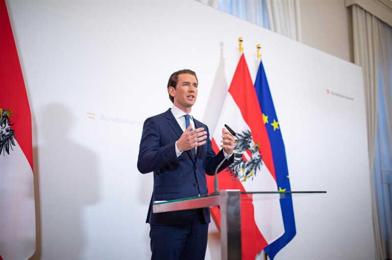 奧地利總理庫爾茨18日在電視聲明中說：「我已建議總統儘快舉行新選舉。」   （圖取自twitter.com/sebastiankurz）