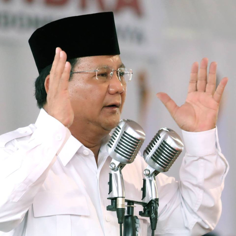 印尼總統選舉落敗的候選人普拉伯沃今天晚間將向憲法法庭提出選舉無效之訴訟。   圖：翻攝普拉伯沃臉書